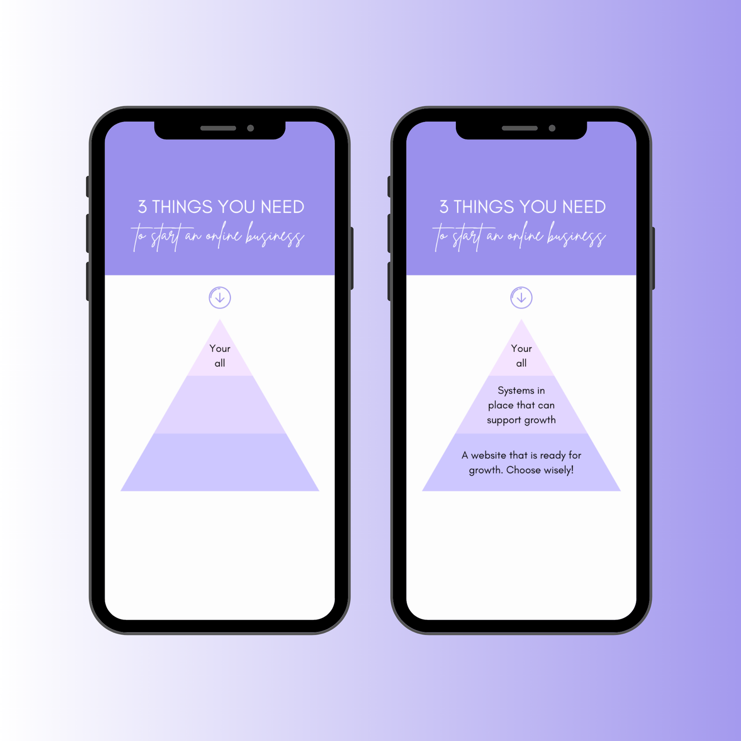 Purple Pyramid Tips Sharing Reels Template