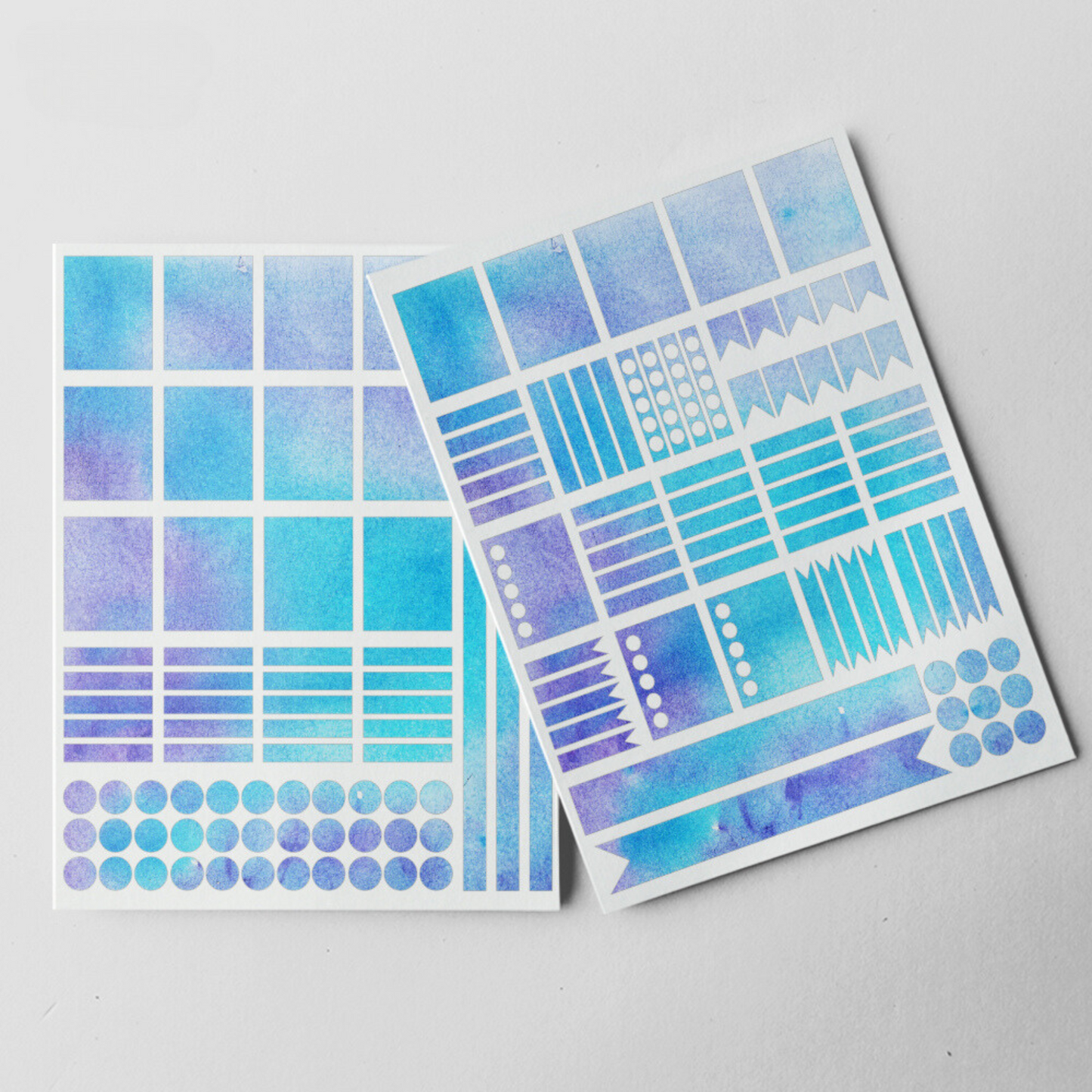 Twilight Waters Watercolour Printable Planner Stickers Download