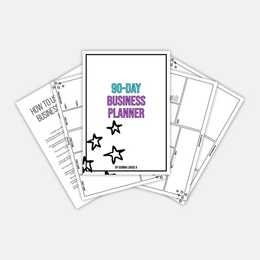 90-Day Business Printable Planner