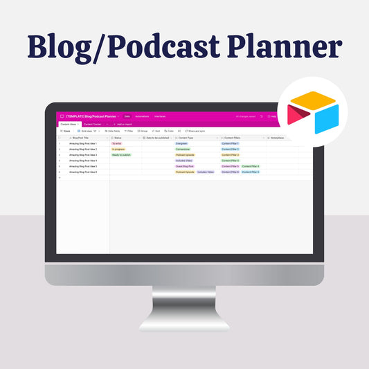 Blog and Podcast Planner Template