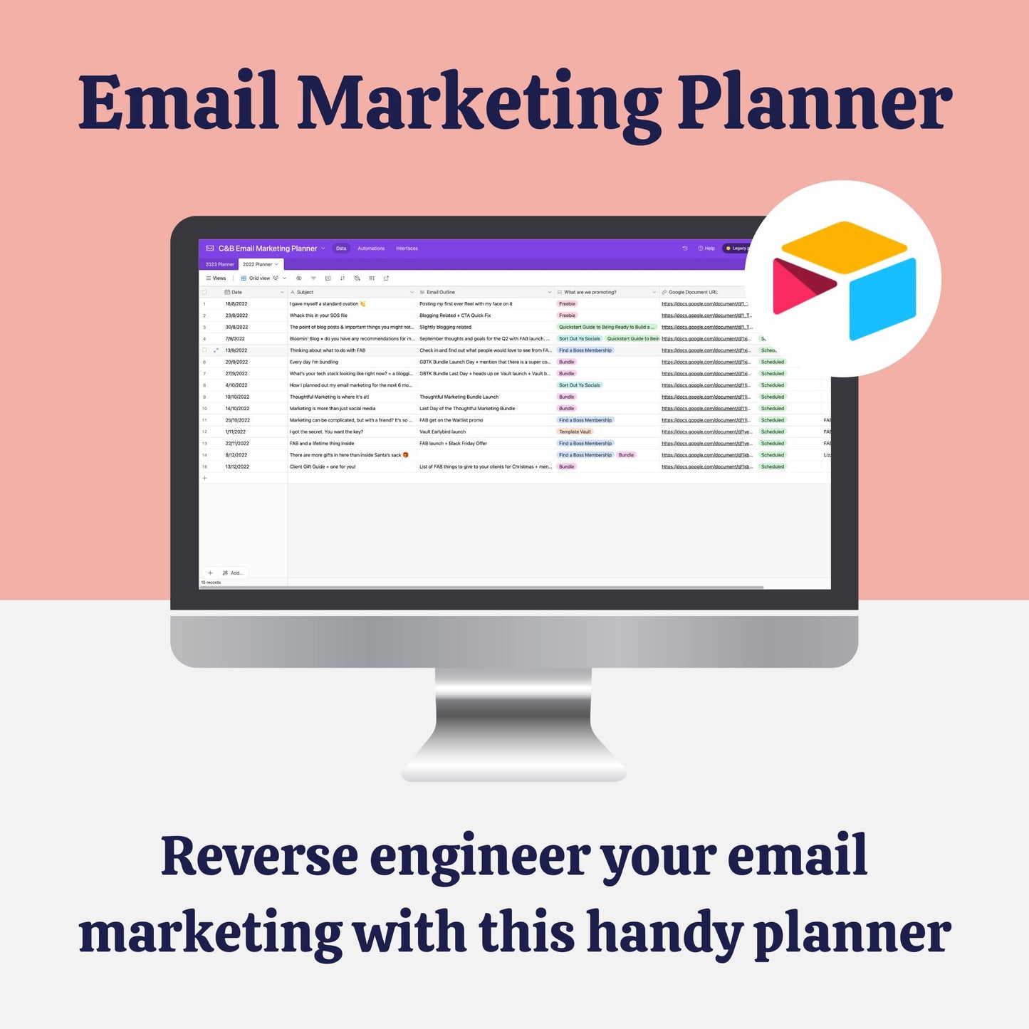 Email Marketing Planner Template