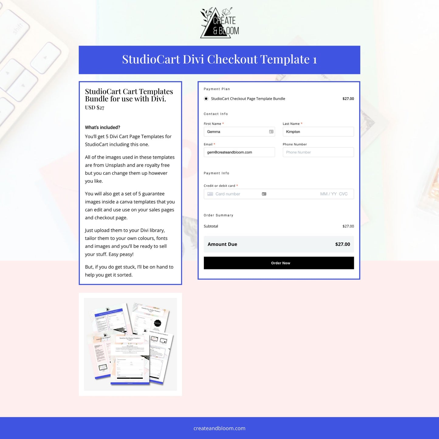 StudioCart Checkout Template Bundle