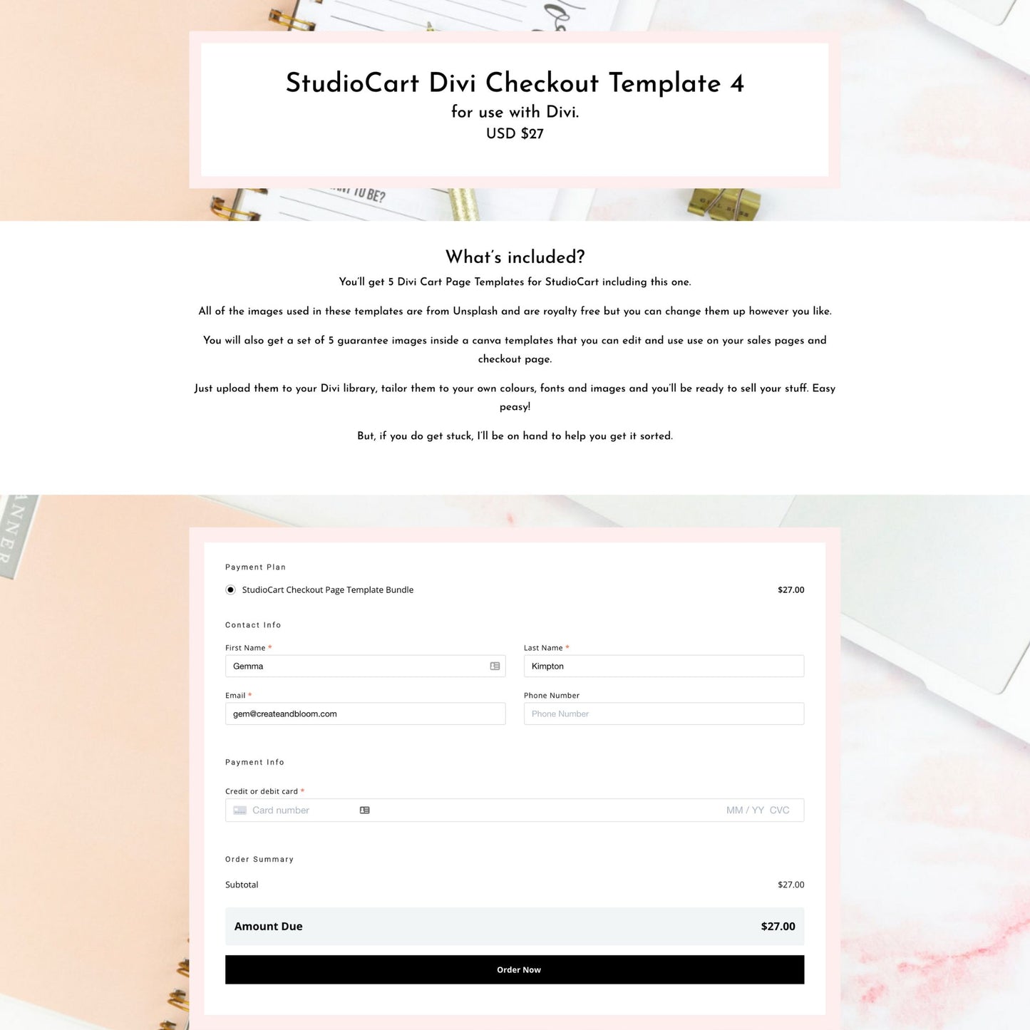 StudioCart Checkout Template Bundle