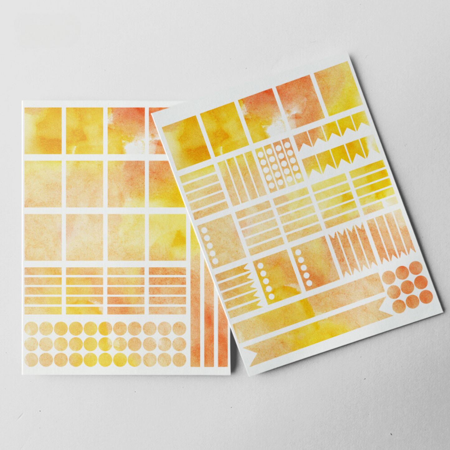 Sunshine Watercolour Printable Planner Stickers Download