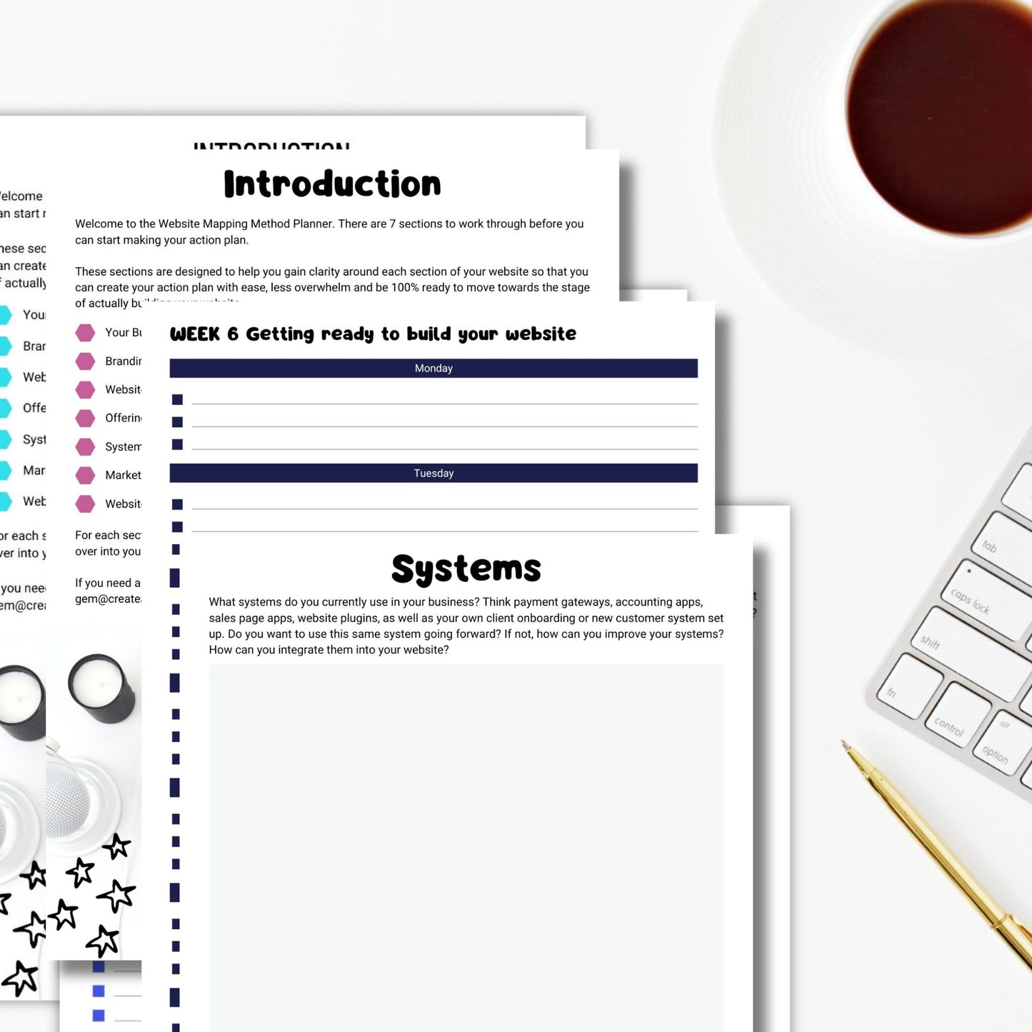 Website Mapping Method Action Printable Planner