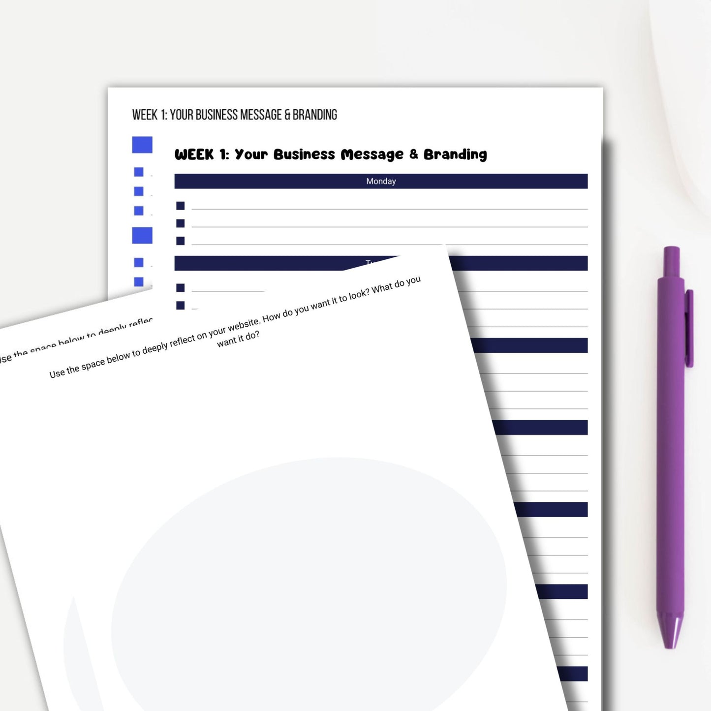 Website Mapping Method Action Printable Planner